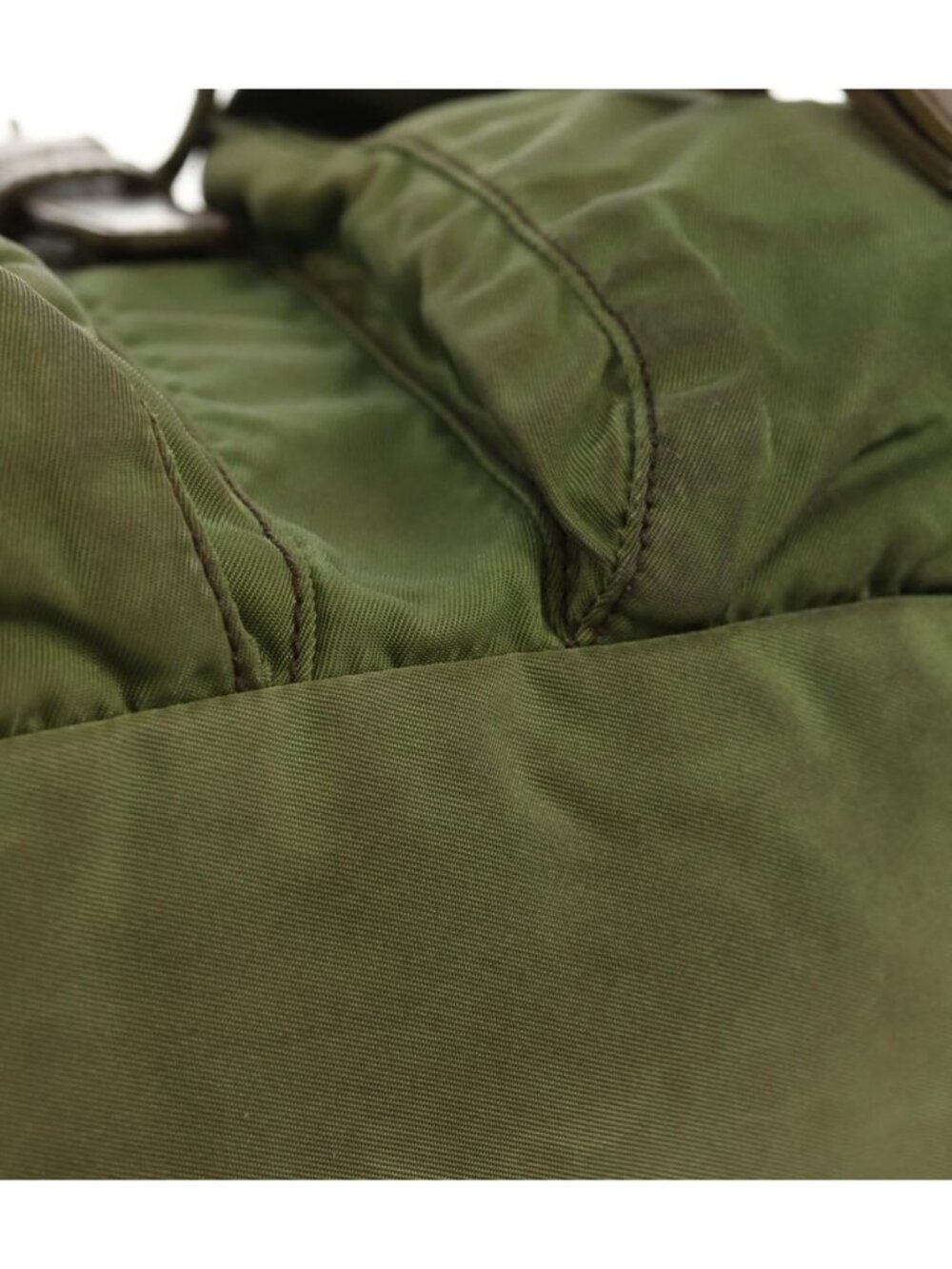 PRADA Backpack Nylon Khaki Silver - Picture 12 of 16